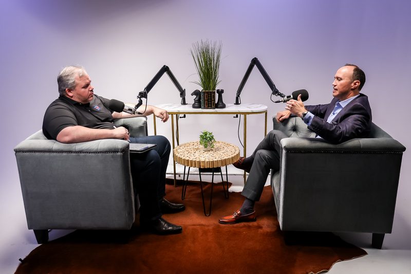 Rob Anderson making a point during the taping